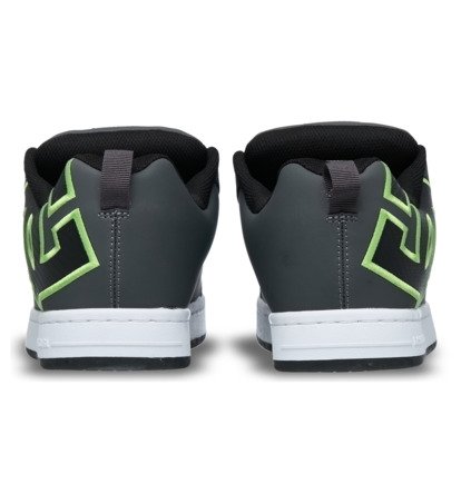 dcshoes, Court Graffik - Chaussures en cuir pour Homme, GREY/BLACK/GREEN (032) Court Graffik - Leather Shoes for Men  300529