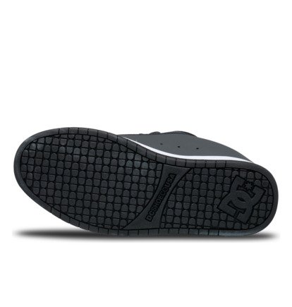 dcshoes, Court Graffik - Chaussures en cuir pour Homme, GREY/BLACK/GREEN (032) Court Graffik - Leather Shoes for Men  300529