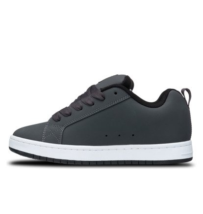 dcshoes, Court Graffik - Chaussures en cuir pour Homme, GREY/BLACK/GREEN (032) Court Graffik - Leather Shoes for Men  300529