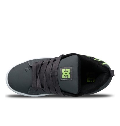dcshoes, Court Graffik - Chaussures en cuir pour Homme, GREY/BLACK/GREEN (032) Court Graffik - Leather Shoes for Men  300529