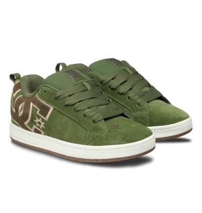 dcshoes, Court Graffik - Scarpe di pelle da Uomo, OLIVE/OFFWHITE (310) Court Graffik - Leather Shoes for Men  300529