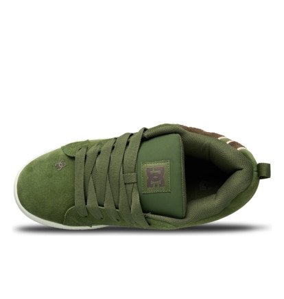 dcshoes, Court Graffik - Scarpe di pelle da Uomo, OLIVE/OFFWHITE (310) Court Graffik - Leather Shoes for Men  300529