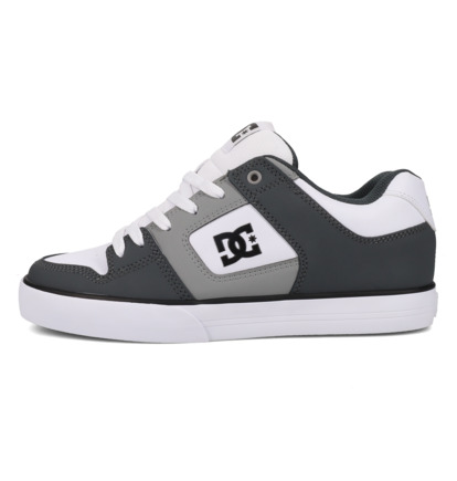 dcshoes, Pure - Scarpe di pelle da Uomo, GREY/GREY/WHITE (027) Pure - Leather Shoes for Men  300660