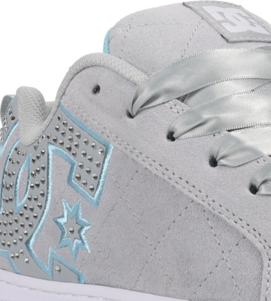 dcshoes, Court Graffik Se - Chaussures en cuir pour Femme, GREY/GREY/WHITE (025) Court Graffik Se - Leather Shoes for Women  301043