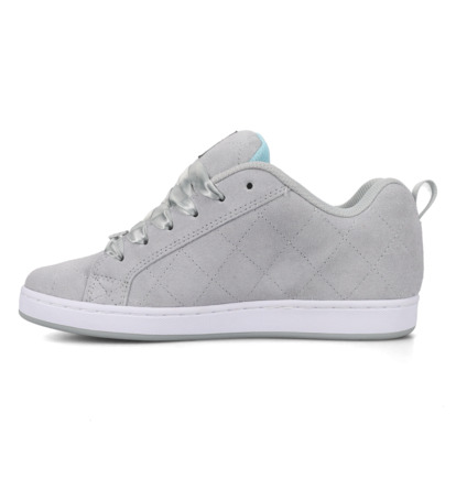 dcshoes, Court Graffik Se - Chaussures en cuir pour Femme, GREY/GREY/WHITE (025) Court Graffik Se - Leather Shoes for Women  301043