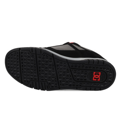 dcshoes, Stag - Chaussures en cuir pour Homme, BLACK/BLACK/RED (009) Stag - Leather Shoes Unisex  320188