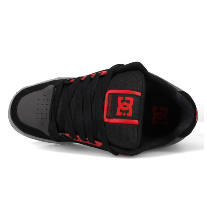dcshoes, Stag - Chaussures en cuir pour Homme, BLACK/BLACK/RED (009) Stag - Leather Shoes Unisex  320188