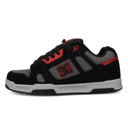 dcshoes, Stag - Chaussures en cuir pour Homme, BLACK/BLACK/RED (009) Stag - Leather Shoes Unisex  320188