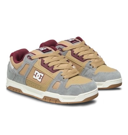 dcshoes, Stag - Chaussures en cuir pour Homme, TAN/OFFWHITE (258) Stag - Leather Shoes Unisex  320188