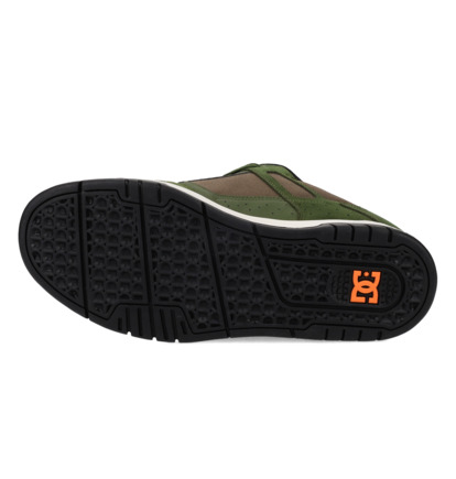 dcshoes, Stag - Chaussures en cuir pour Homme, OLIVE/OFFWHITE (310) Stag - Leather Shoes Unisex  320188