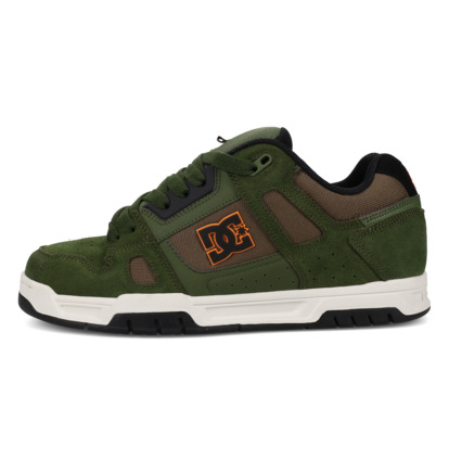 dcshoes, Stag - Chaussures en cuir pour Homme, OLIVE/OFFWHITE (310) Stag - Leather Shoes Unisex  320188