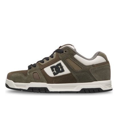 dcshoes, Stag - Chaussures en cuir pour Homme, KHAKI/DK OLIVE (ko0) Stag - Leather Shoes Unisex  320188