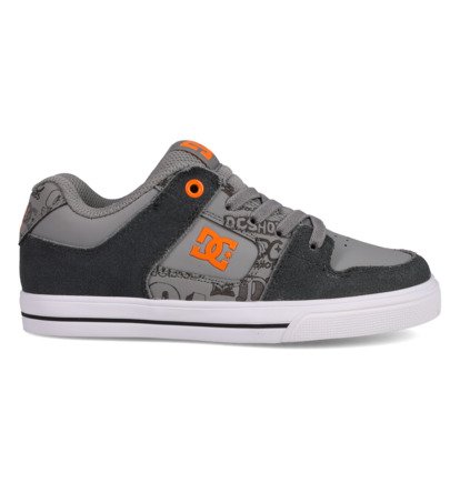 DC Uni-Child Pure V Low Skate Shoe – Scarpe Da Skateboard Bambini, Colore Universitario, Suola Vulcanizzata