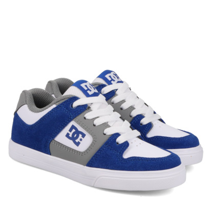 dcshoes, Pure - Lederschuhe für Kinder, WHITE/BLUE/GREY (111) Pure - Leather Shoes for Kids  ADBS300267