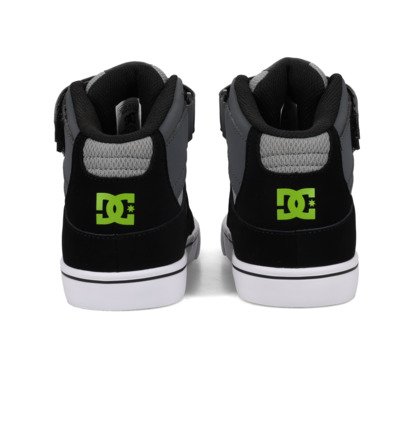 dcshoes, Pure High-Top Ev - High-Top Shoes for Kids, BLACK/GREY/GREY (008) Pure High-Top EV - High-Top Leather Shoes for Kids  ADBS300324
