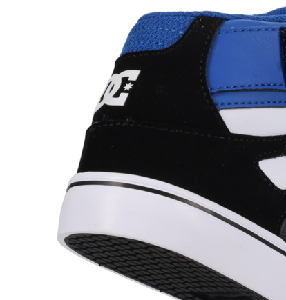 dcshoes, Pure High-Top Ev - High-Top Shoes for Kids, BLACK/BLUE/WHT (009) Pure High-Top EV - High-Top Leather Shoes for Kids  ADBS300324