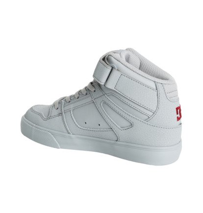 dcshoes, Pure High-Top EV - High-Top-Lederschuhe für Kinder, GREY/RED (grf) Pure High-Top EV - High-Top Leather Shoes for Kids  ADBS300324