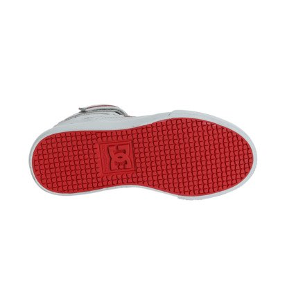 dcshoes, Pure High-Top EV - High-Top-Lederschuhe für Kinder, GREY/RED (grf) Pure High-Top EV - High-Top Leather Shoes for Kids  ADBS300324