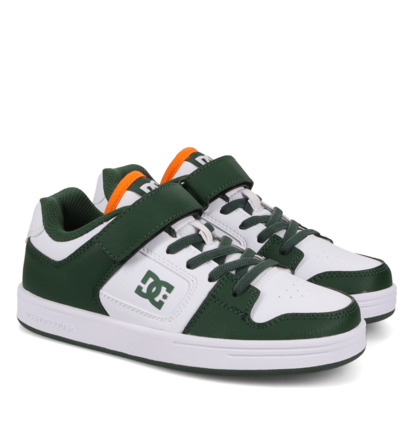 dcshoes, Manteca 4 V Sn - Baskets pour Enfant, WHITE/DARKGREEN/ORANGE (112) Manteca 4 V Sn - Shoes for Kids  ADBS300385