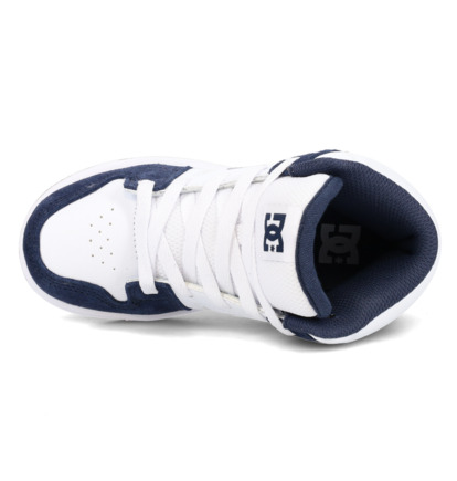 dcshoes, Manteca 4 Hi - Chaussures montantes en cuir pour Enfant, WHITE/NAVY (102) Manteca 4 Hi - Leather High-Top Shoes for Kids  ADBS300395