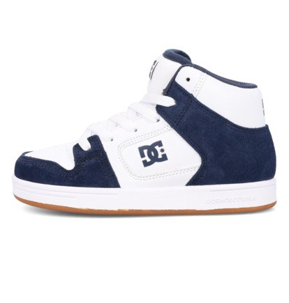 dcshoes, Manteca 4 Hi - Chaussures montantes en cuir pour Enfant, WHITE/NAVY (102) Manteca 4 Hi - Leather High-Top Shoes for Kids  ADBS300395