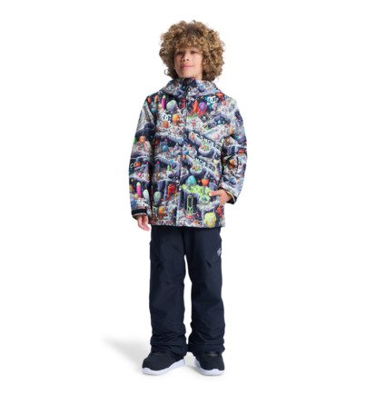 dcshoes, Basis Print - Funktionelle Snow-Jacke mit Kapuze für Jungen 8-16, OUTER WORLD BLACK (kta4) Basis Print - Technical Snow Jacket for Boys 8-16  ADBTJ03032