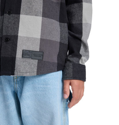 dcshoes, Ruckus Hooded - Camicia a maniche lunghe con cappuccio da Ragazzo 8-16, BLACK (kvj0) Ruckus Hooded - Hooded Long Sleeve Shirt for Boys 8-16  ADBWT03016