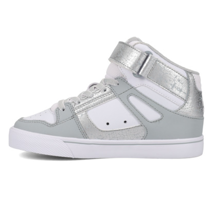 dcshoes, Pure High-Top Ev - High-Top-Schuhe für Kinder, WHITE/SILVER (102) Pure High-Top Ev - High-Top Shoes for Kids  ADGS100099