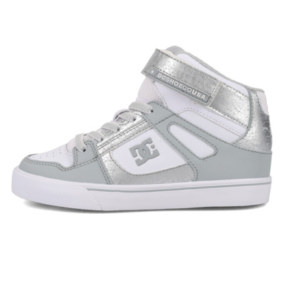 dcshoes, Pure High-Top Ev - High-Top-Schuhe für Kinder, WHITE/SILVER (102) Pure High-Top Ev - High-Top Shoes for Kids  ADGS100099