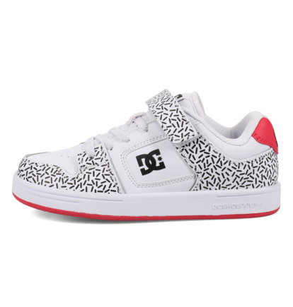 dcshoes, Manteca 4 V - Chaussures en cuir pour Enfant, WHITE/BLACK/HOTPINK (102) Manteca 4 V - Leather Shoes for Kids  ADGS100100
