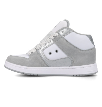 dcshoes, Manteca 4 Mid - Chaussures Mid Top en cuir pour Femme, GREY/WHITE (026) Manteca 4 Mid - Mid-Top Leather Shoes for Women  ADJS100162