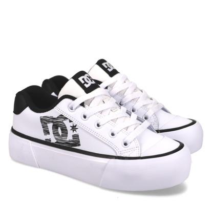 dcshoes, Chelsea Platform - Chaussures en cuir pour Femme, WHITE/BLACK (101) Chelsea Platform - Leather Shoes for Women  ADJS300310