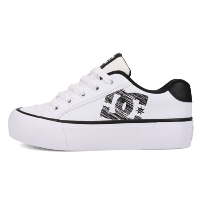 dcshoes, Chelsea Platform - Chaussures en cuir pour Femme, WHITE/BLACK (101) Chelsea Platform - Leather Shoes for Women  ADJS300310