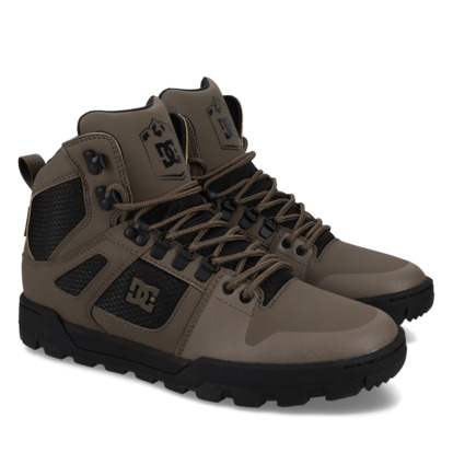 dcshoes, Pure High-Top Wr - High-Top Water-Resistant Boots for Men, OLIVE/BLACK (301) Pure High-Top Wr - High-Top Water-Resistant Shoes for Men  ADYB100018