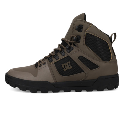 dcshoes, Pure High-Top Wr - High-Top Water-Resistant Boots for Men, OLIVE/BLACK (301) Pure High-Top Wr - High-Top Water-Resistant Shoes for Men  ADYB100018