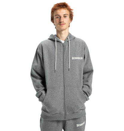 dcshoes, Baseline - Full Zip Hoodie for Men, DARK GREY HEATHER (krdh) Baseline - Full Zip Hoodie for Men  ADYFT03389