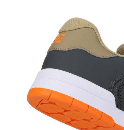 dcshoes, Central - Leather Shoes for Men, GREY/TAN/ORANGE (026) Central - Leather Shoes for Men  ADYS100551
