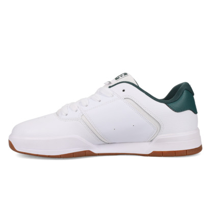 dcshoes, Central - Chaussures en cuir pour Homme, WHITE/GREEN (103) Central - Leather Shoes for Men  ADYS100551