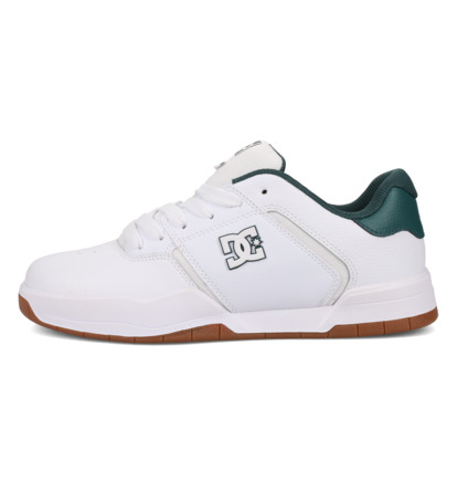 dcshoes, Central - Chaussures en cuir pour Homme, WHITE/GREEN (103) Central - Leather Shoes for Men  ADYS100551
