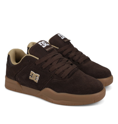 dcshoes, Central - Scarpe di Pelle da Uomo, BROWN/GUM (210) Central - Leather Shoes for Men  ADYS100551
