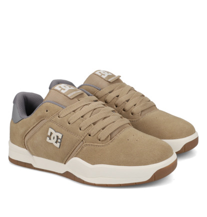 dcshoes, Central - Scarpe di Pelle da Uomo, TAN/OFFWHITE (256) Central - Leather Shoes for Men  ADYS100551
