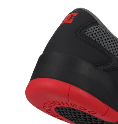 dcshoes, DC Metric - Chaussures en cuir pour Homme, GREY/GREY/RED (025) DC Metric - Leather Shoes for Men  ADYS100626