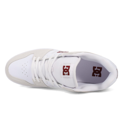 dcshoes, Manteca 4 - Chaussures pour Homme, WHITE/MAROON (118) Manteca - Leather Shoes for Men  ADYS100765