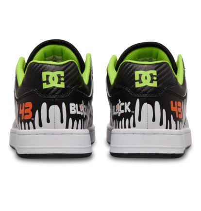 dcshoes, Manteca - Leather Shoes for Men, BLACK/WHITE/GREEN (xkwg) Manteca - Leather Shoes for Men  ADYS100765
