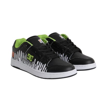 dcshoes, Manteca - Leather Shoes for Men, BLACK/WHITE/GREEN (xkwg) Manteca - Leather Shoes for Men  ADYS100765