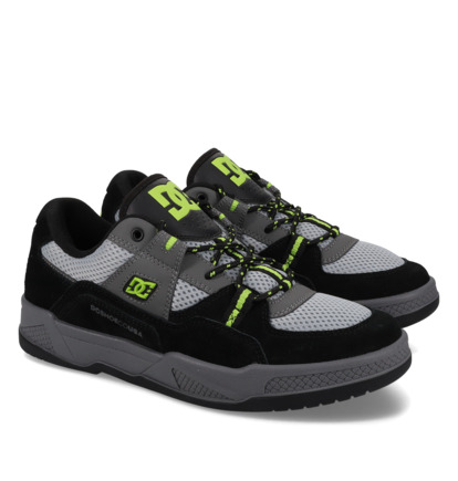 dcshoes, Construct - Scarpe di pelle da Uomo, BLACK/GREY/BLACK (005) Construct - Leather Shoes for Men  ADYS100822