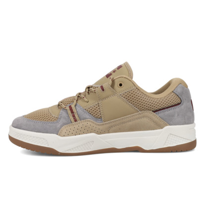 dcshoes, Construct - Scarpe di pelle da Uomo, GREY/TAN/OFFWHITE (026) Construct - Leather Shoes for Men  ADYS100822