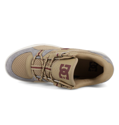 dcshoes, Construct - Scarpe di pelle da Uomo, GREY/TAN/OFFWHITE (026) Construct - Leather Shoes for Men  ADYS100822