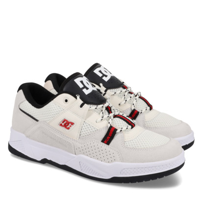 dcshoes, Construct - Lederschuhe für Männer, WHITE/BLACK/RED (111) Construct - Leather Shoes for Men  ADYS100822