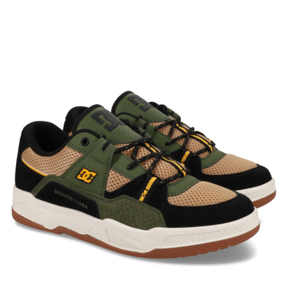 dcshoes, Construct - Chaussures en cuir pour Homme, BROWN/OLIVE (210) Construct - Leather Shoes for Men  ADYS100822